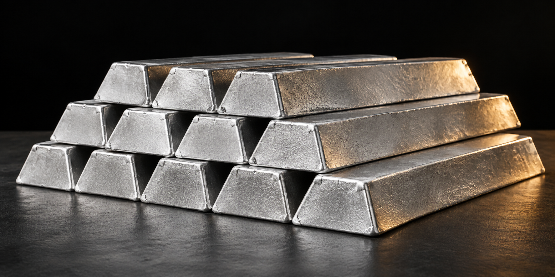 Illustrative photograph of aluminium ingots