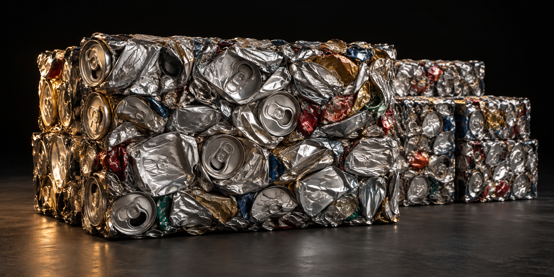 Illustrative photograph of used beverage cans