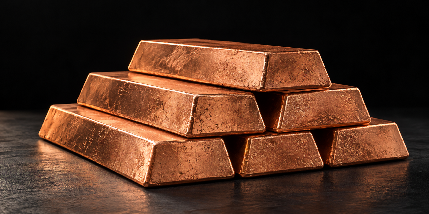 Illustrative photograph of copper ingots